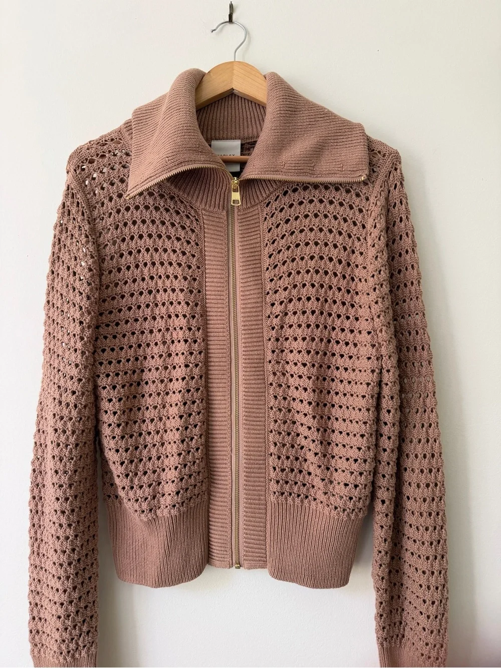 Varley Eloise Zip Through Jacket Warm Taupe